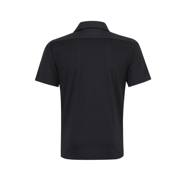 Black Dry Fit Performance Polo Shirt For Men